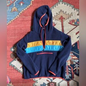 Cotopaxi Women’s Teca Fleece half-zip hooded pullover, size L.